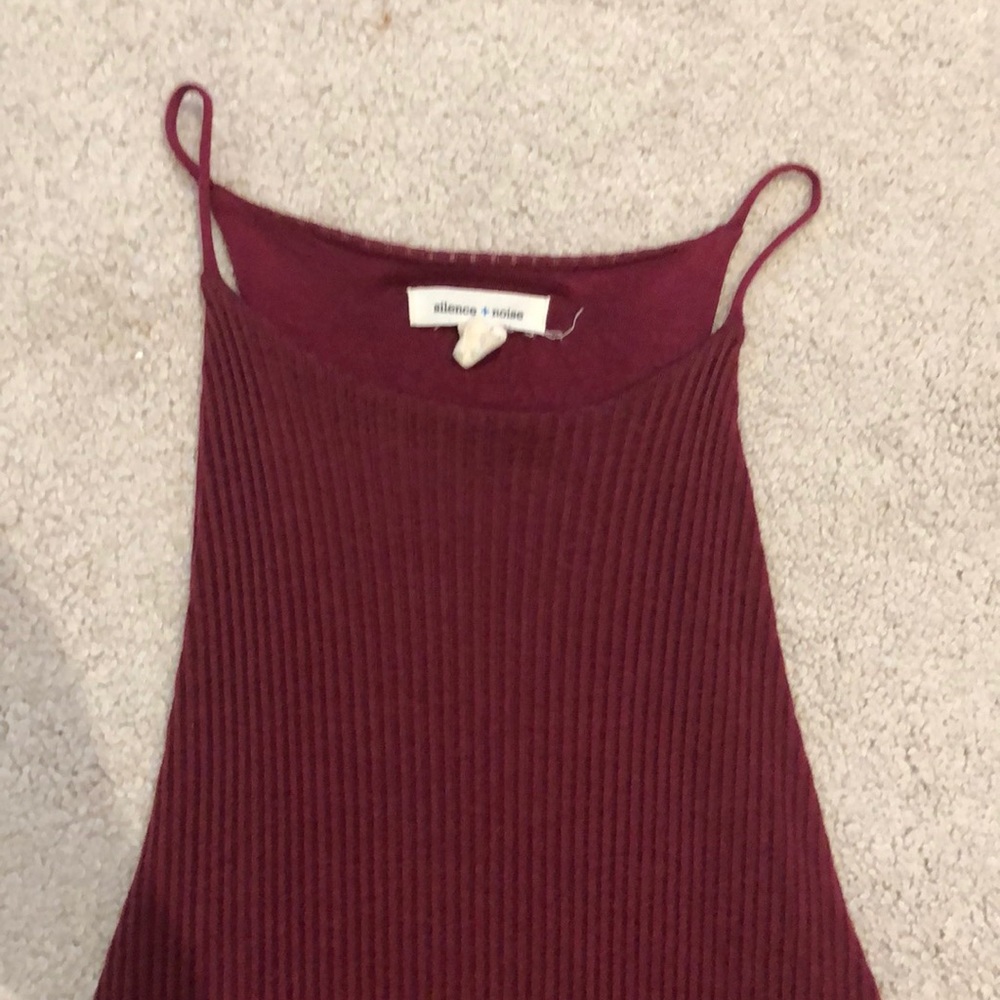 Halter top maroon dress from Silence + Noise